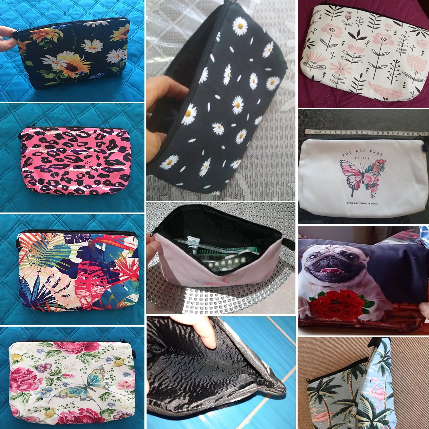 Natural Science Printed Pencil Bag School Student Mini Stationery Bag Outdoor Travel Child Portable Storage Bag Teacher Gift Bag
