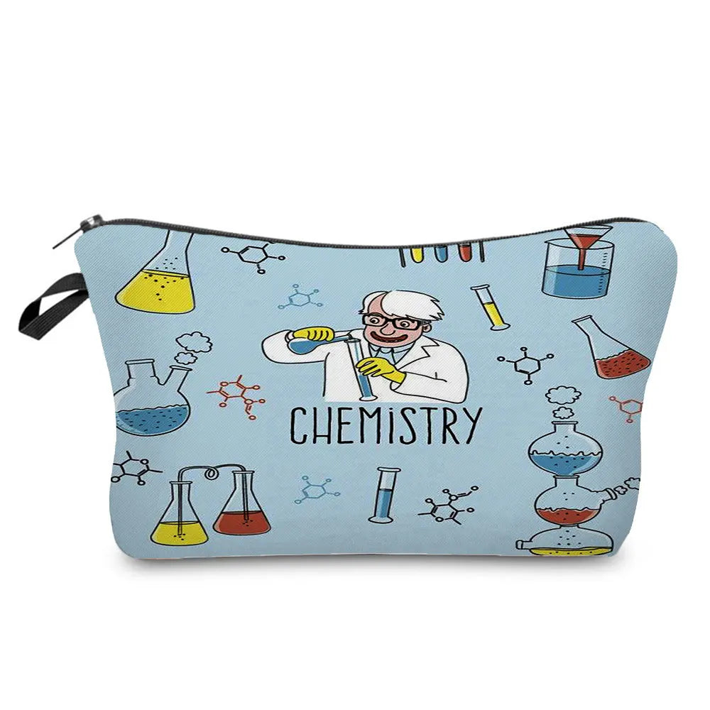Natural Science Printed Pencil Bag School Student Mini Stationery Bag Outdoor Travel Child Portable Storage Bag Teacher Gift Bag