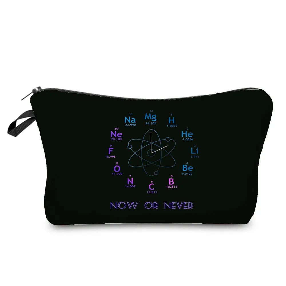 Natural Science Printed Pencil Bag School Student Mini Stationery Bag Outdoor Travel Child Portable Storage Bag Teacher Gift Bag