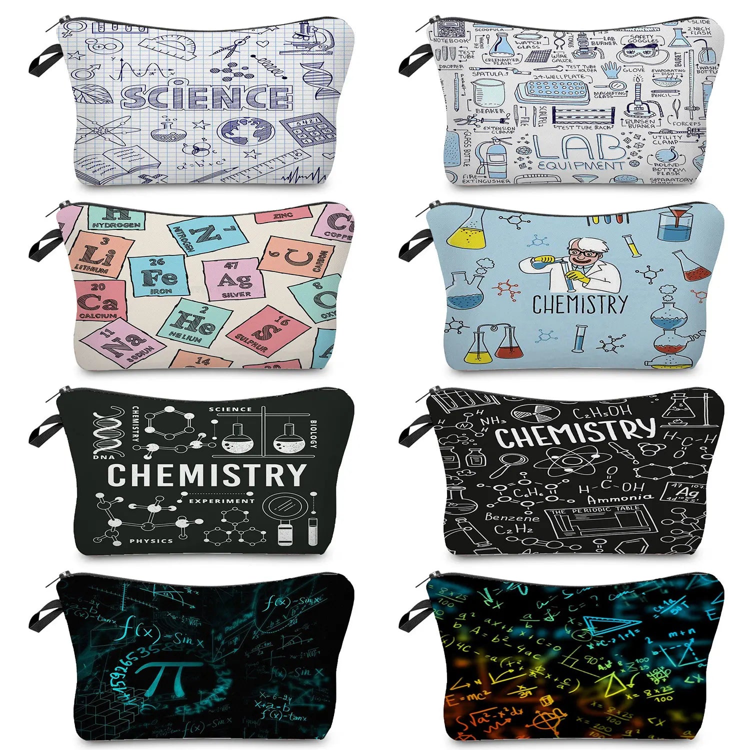 Natural Science Printed Pencil Bag School Student Mini Stationery Bag Outdoor Travel Child Portable Storage Bag Teacher Gift Bag
