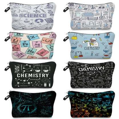 Natural Science Printed Pencil Bag School Student Mini Stationery Bag Outdoor Travel Child Portable Storage Bag Teacher Gift Bag