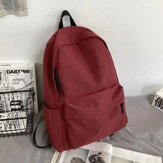 Black Grey White Red Versatile Backpack High Quality Large Capacity Waterproof Travel Bag Washable Nylon Computer Bag Unisex