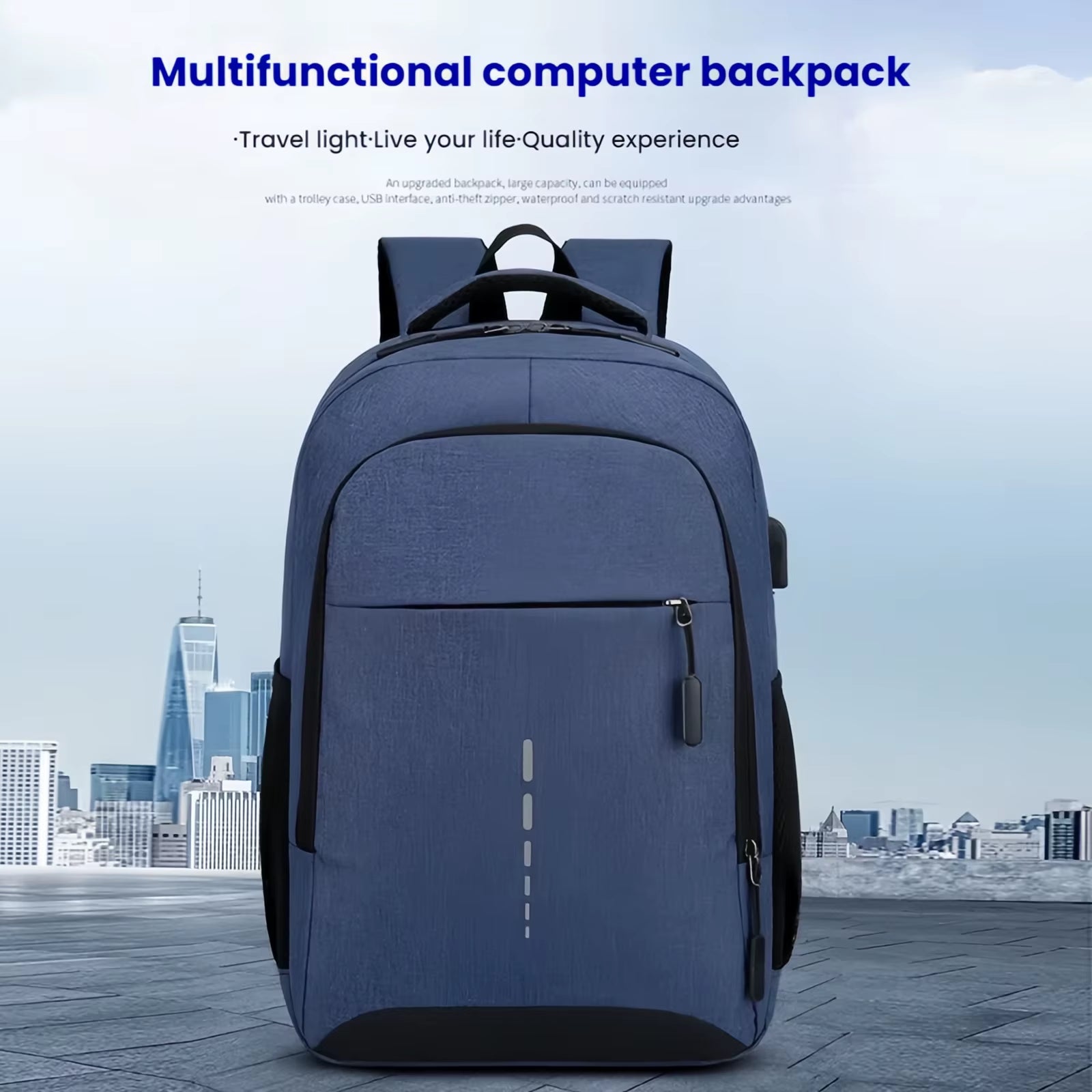 Premium Business Backpack - Spacious Laptop Bag with Reflective Security Strip Professional Commuter Backpack-Zwq
