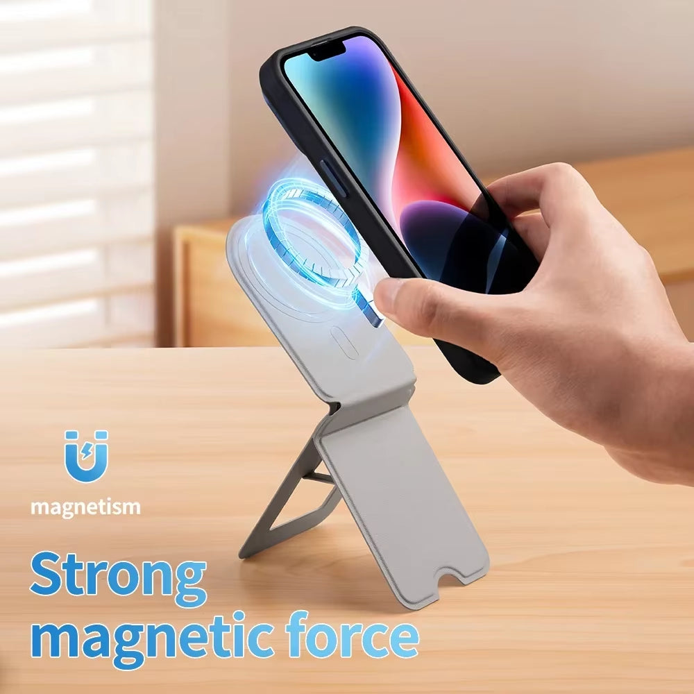 Phone Magnetic Stand Holder for Iphone 15 14 13 12 11 Pro Max plus Desktop Magnetic Phone Folding Stand Magsafe Holder for Apple
