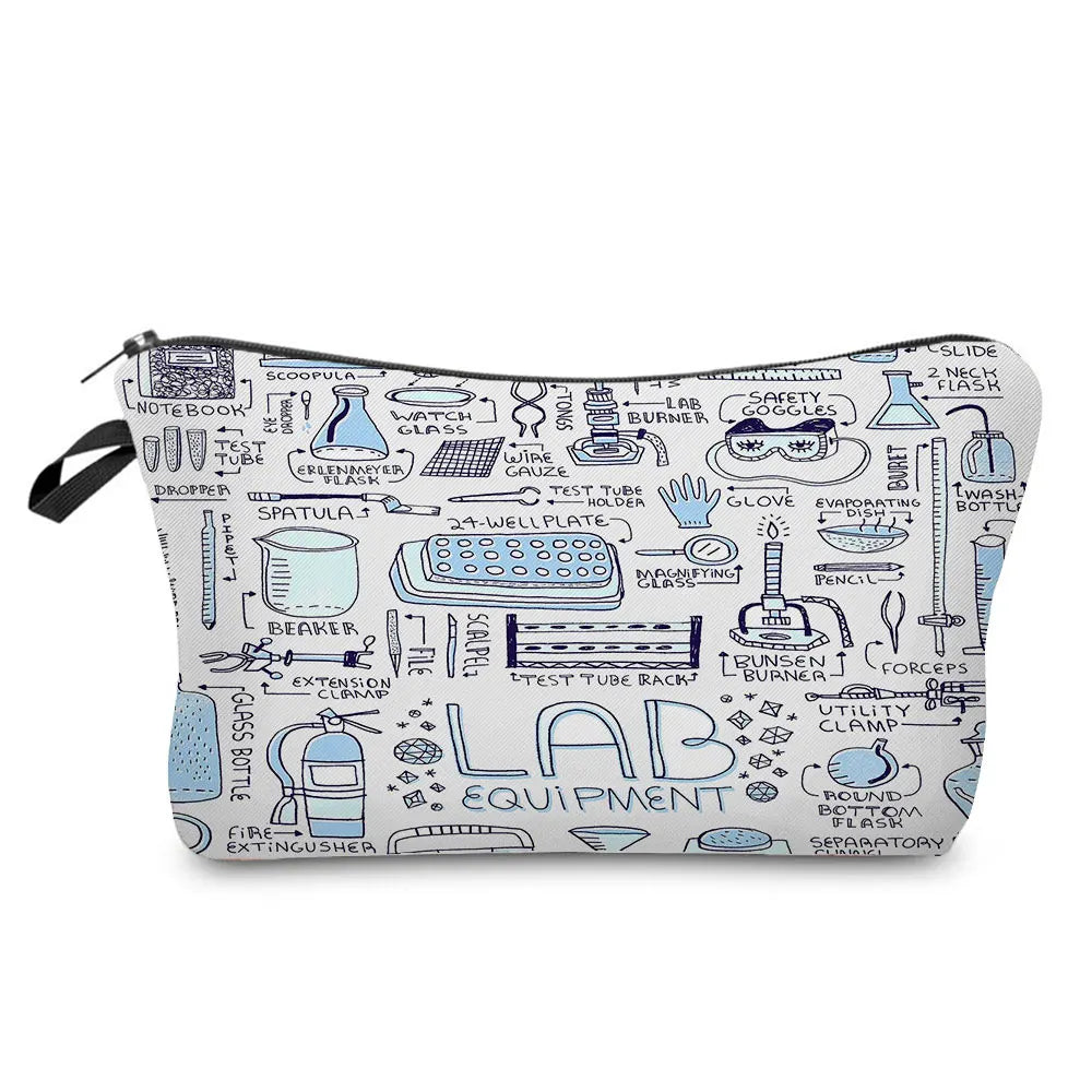 Natural Science Printed Pencil Bag School Student Mini Stationery Bag Outdoor Travel Child Portable Storage Bag Teacher Gift Bag