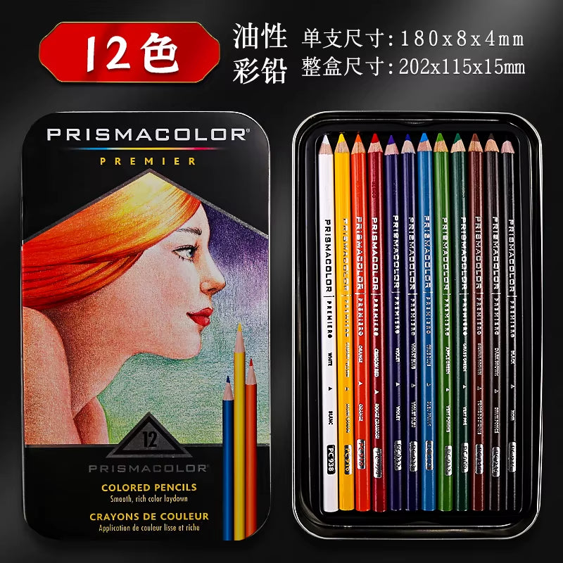 Prismacolor 12/24/36/48 Colors Oil Colored Pencil Drawing Sketching Pencil Set Art Supplies for School Student Artist