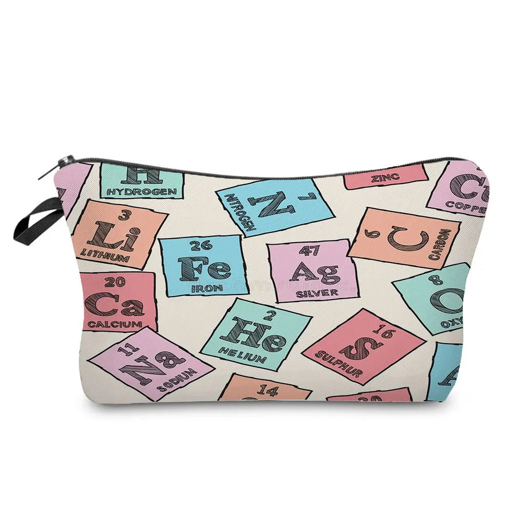 Natural Science Printed Pencil Bag School Student Mini Stationery Bag Outdoor Travel Child Portable Storage Bag Teacher Gift Bag