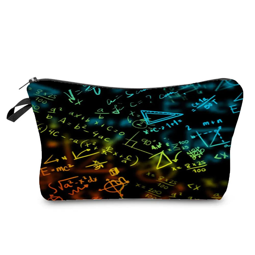 Natural Science Printed Pencil Bag School Student Mini Stationery Bag Outdoor Travel Child Portable Storage Bag Teacher Gift Bag