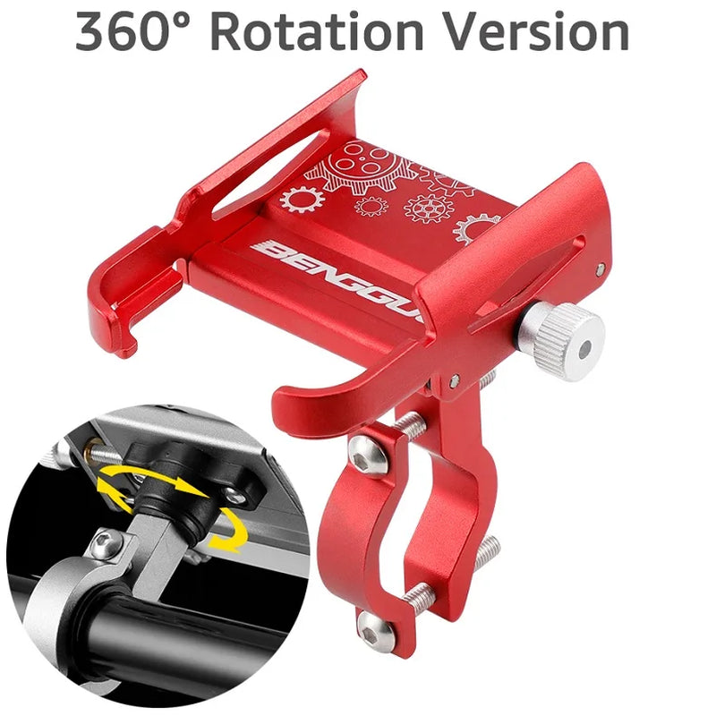 Ibudim Bike Phone Holder 360 Rotation Bicycle Phone Holder for 4.7-7.0 Inch Devices Motorcycle Handlebar Mobile Phone Stand