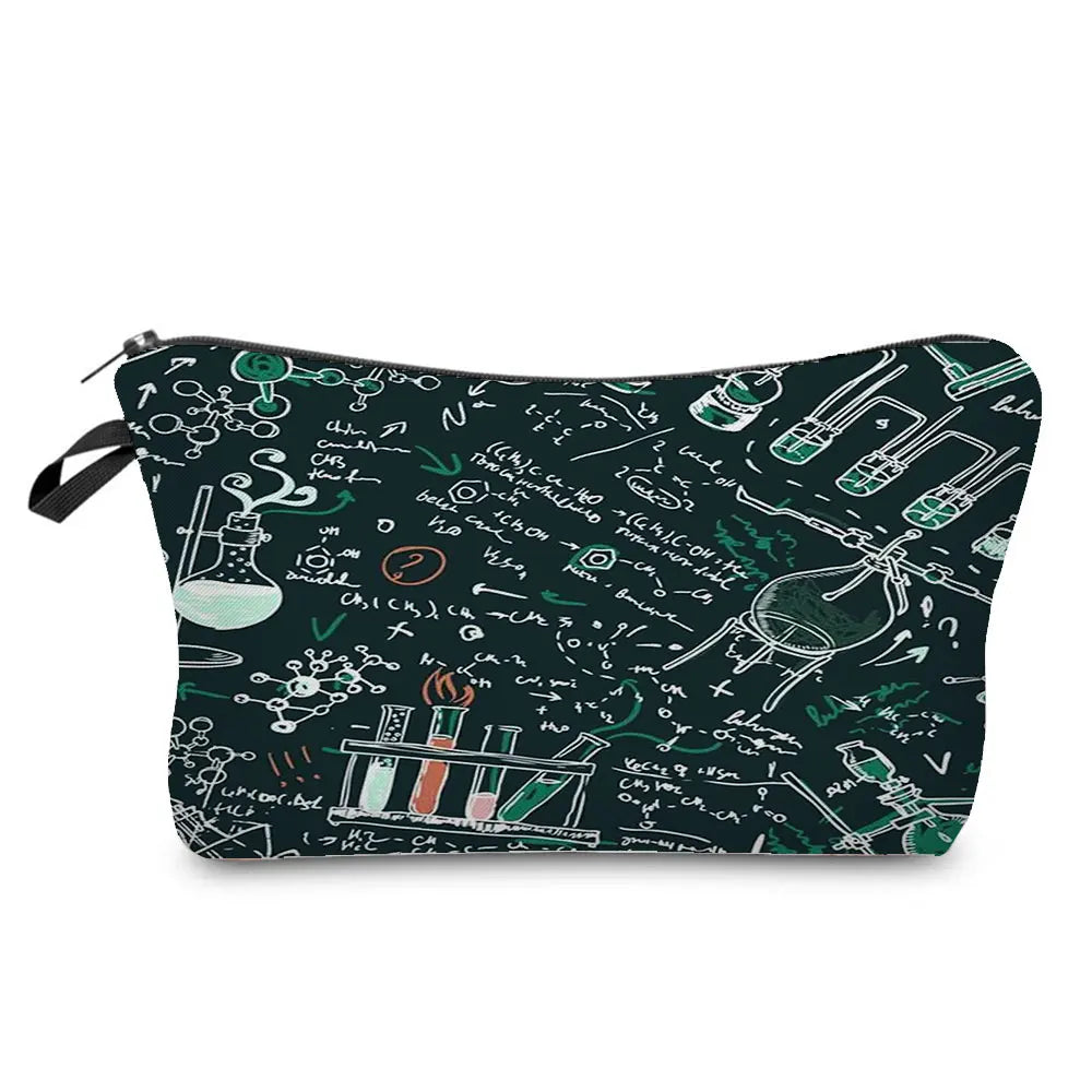 Natural Science Printed Pencil Bag School Student Mini Stationery Bag Outdoor Travel Child Portable Storage Bag Teacher Gift Bag