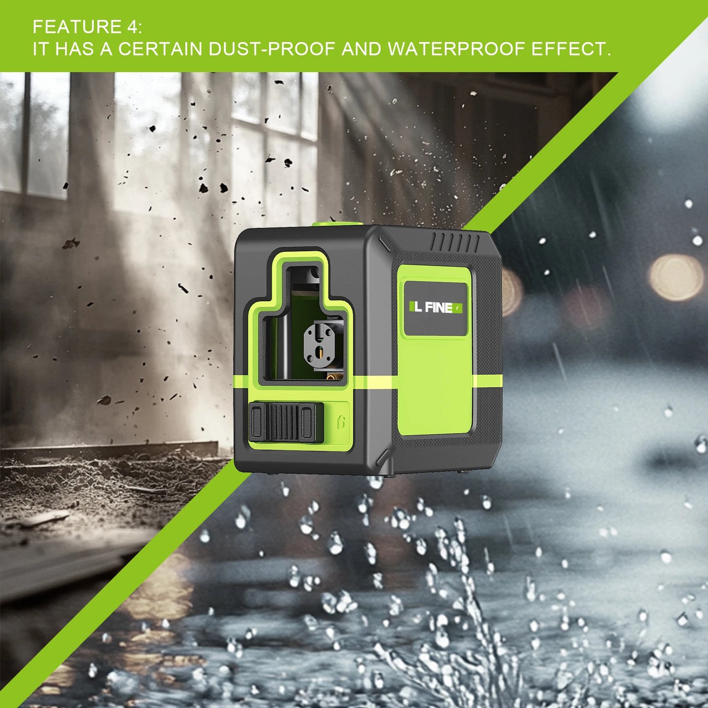 Laser Level 2 Lines Cross Green Level Laser Horizontal Vertical Nivel Laser Automatic 360°Self-Leveling Laser Level Tools
