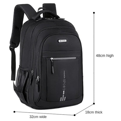 Men'S Backpacks Oxford Waterproof Rucksack Business Computer Bag Casual Travel Backpack Senior High School Student Schoolbag