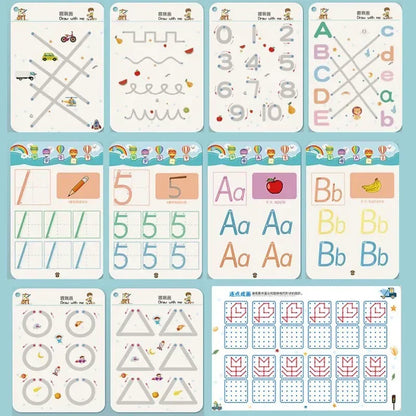 Magical Tracing Workbook Educational Montessori Books for Children Pen Control Training Reusable Calligraphy Copybook for Kids