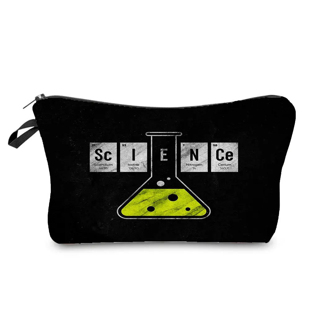 Natural Science Printed Pencil Bag School Student Mini Stationery Bag Outdoor Travel Child Portable Storage Bag Teacher Gift Bag