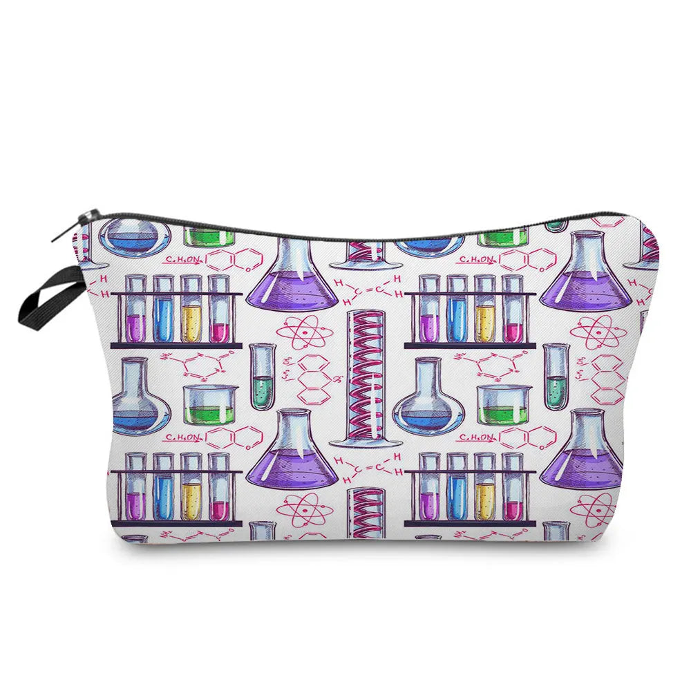 Natural Science Printed Pencil Bag School Student Mini Stationery Bag Outdoor Travel Child Portable Storage Bag Teacher Gift Bag