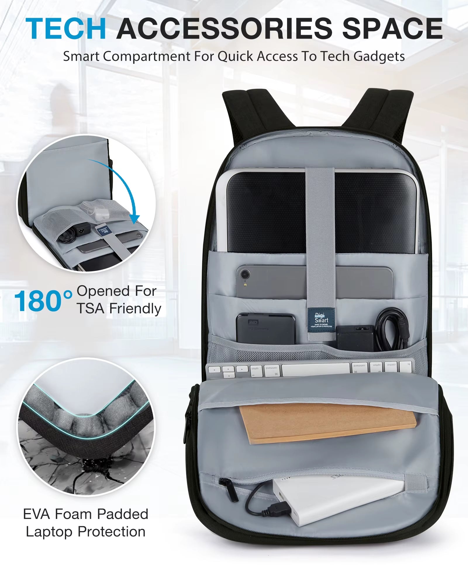 Men'S Backpack Anti-Theft Large Waterproof Women School Bags Travel Bussiness Laptop Backpacks with USB Charging Port