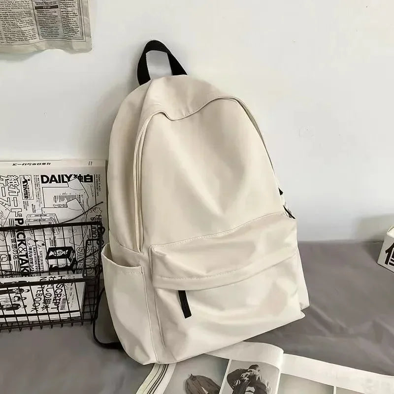Black Grey White Red Versatile Backpack High Quality Large Capacity Waterproof Travel Bag Washable Nylon Computer Bag Unisex