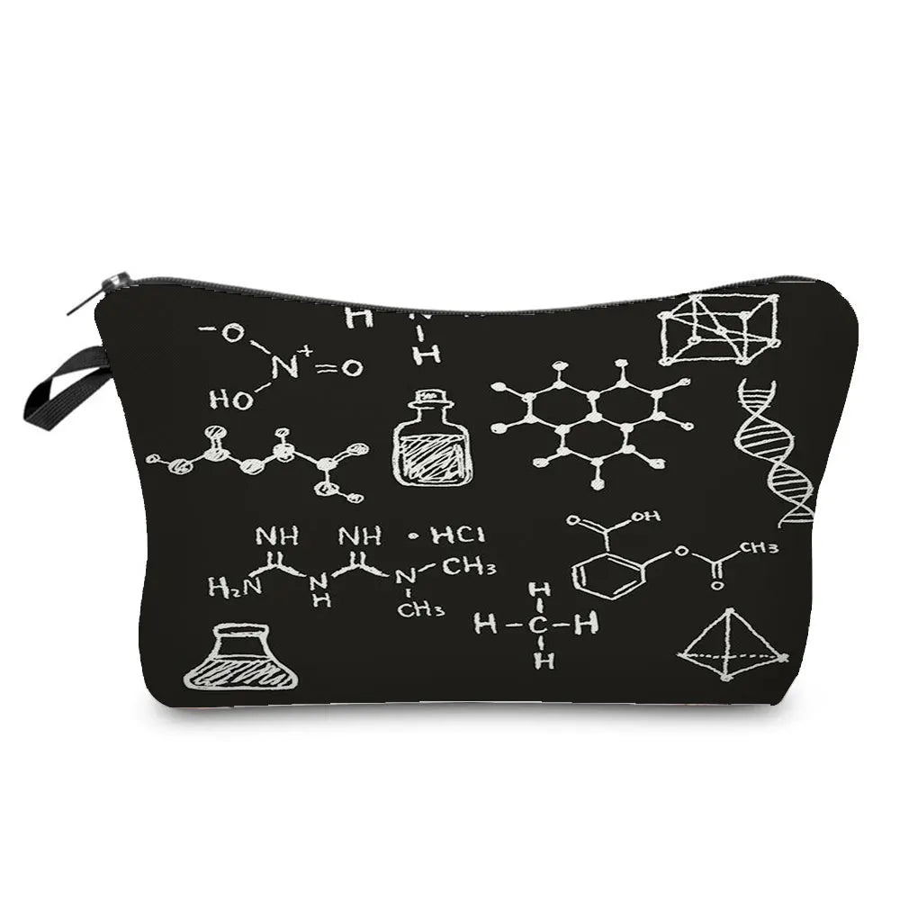 Natural Science Printed Pencil Bag School Student Mini Stationery Bag Outdoor Travel Child Portable Storage Bag Teacher Gift Bag
