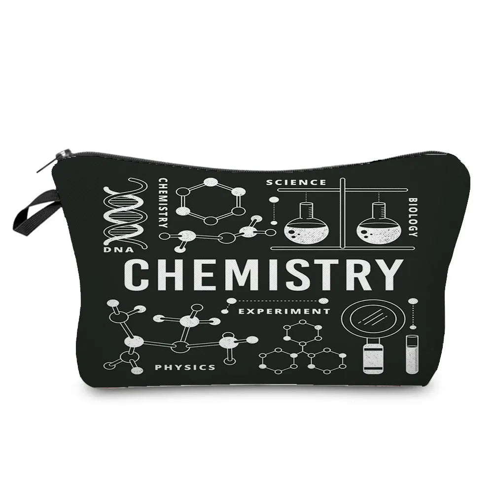 Natural Science Printed Pencil Bag School Student Mini Stationery Bag Outdoor Travel Child Portable Storage Bag Teacher Gift Bag