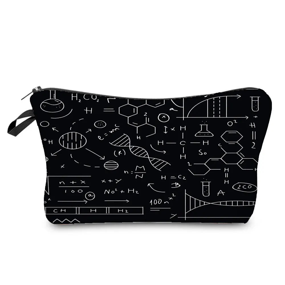 Natural Science Printed Pencil Bag School Student Mini Stationery Bag Outdoor Travel Child Portable Storage Bag Teacher Gift Bag